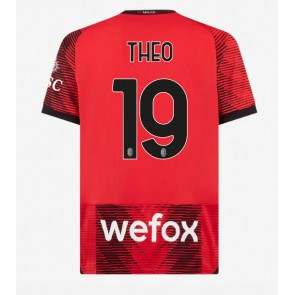 AC Milan Theo Hernandez #19 Replika Hjemmebanetrøje 2023-24 Kortærmet